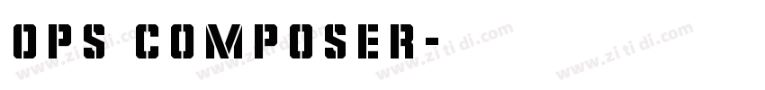 Ops Composer字体转换